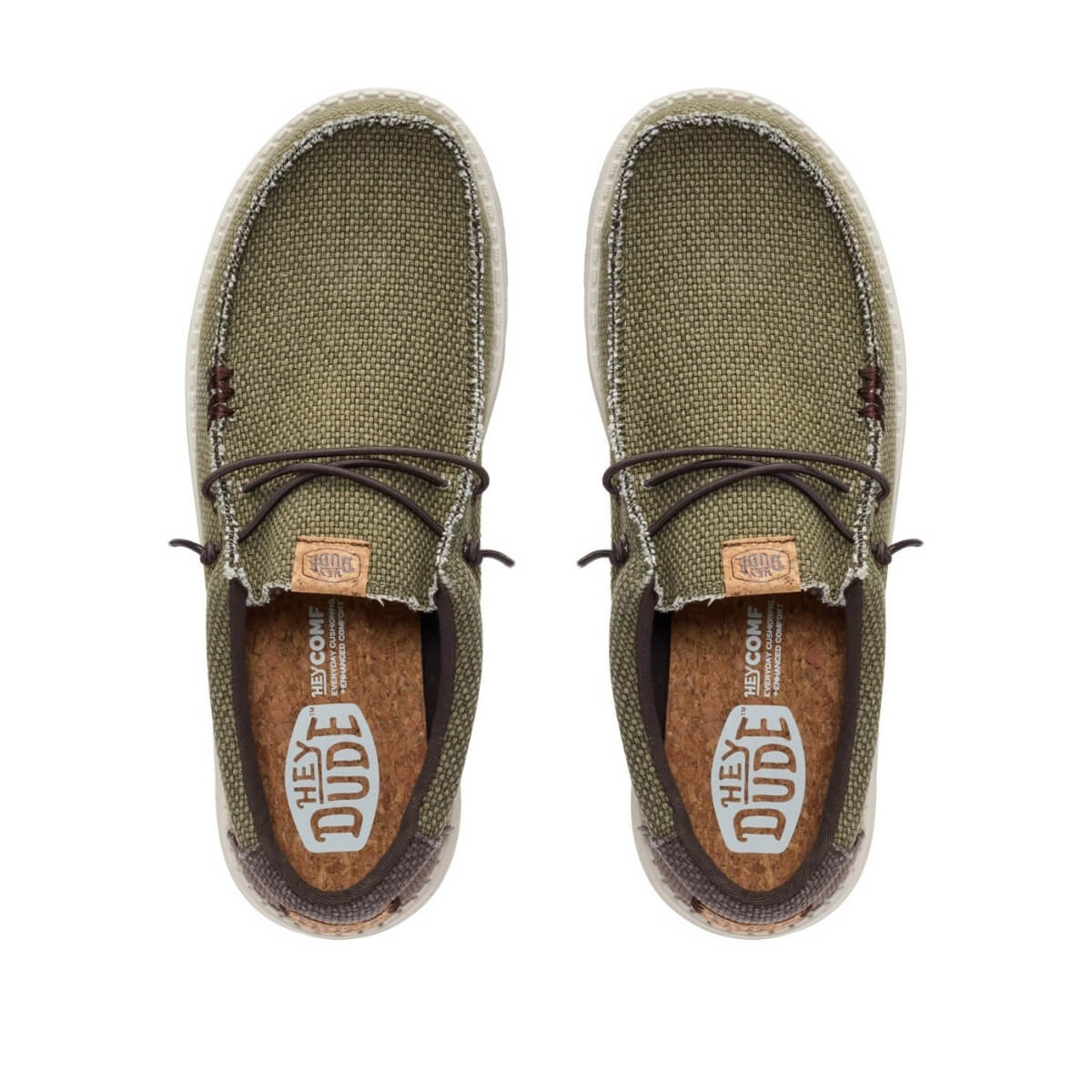 HEY DUDE WALLY BRAIDED 40003 3CI VERDE MILITARE