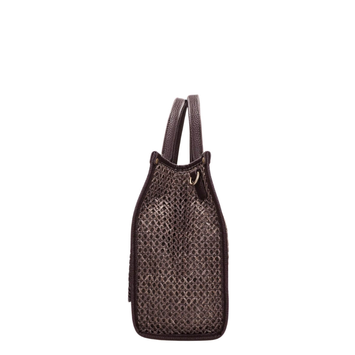 HISPANITAS SHOPPER BAG INTRECCIO 2646717 MARRONE