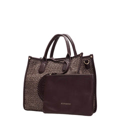 HISPANITAS SHOPPER BAG INTRECCIO 2646717 MARRONE