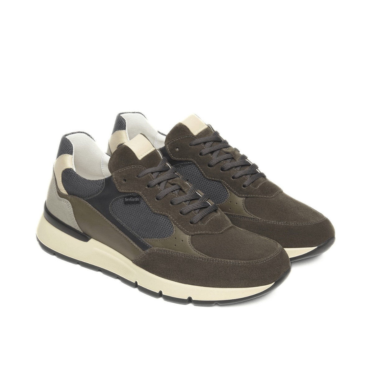 NERO GIARDINI SNEAKERS CAMOSCIO I500871U 522 VERDE