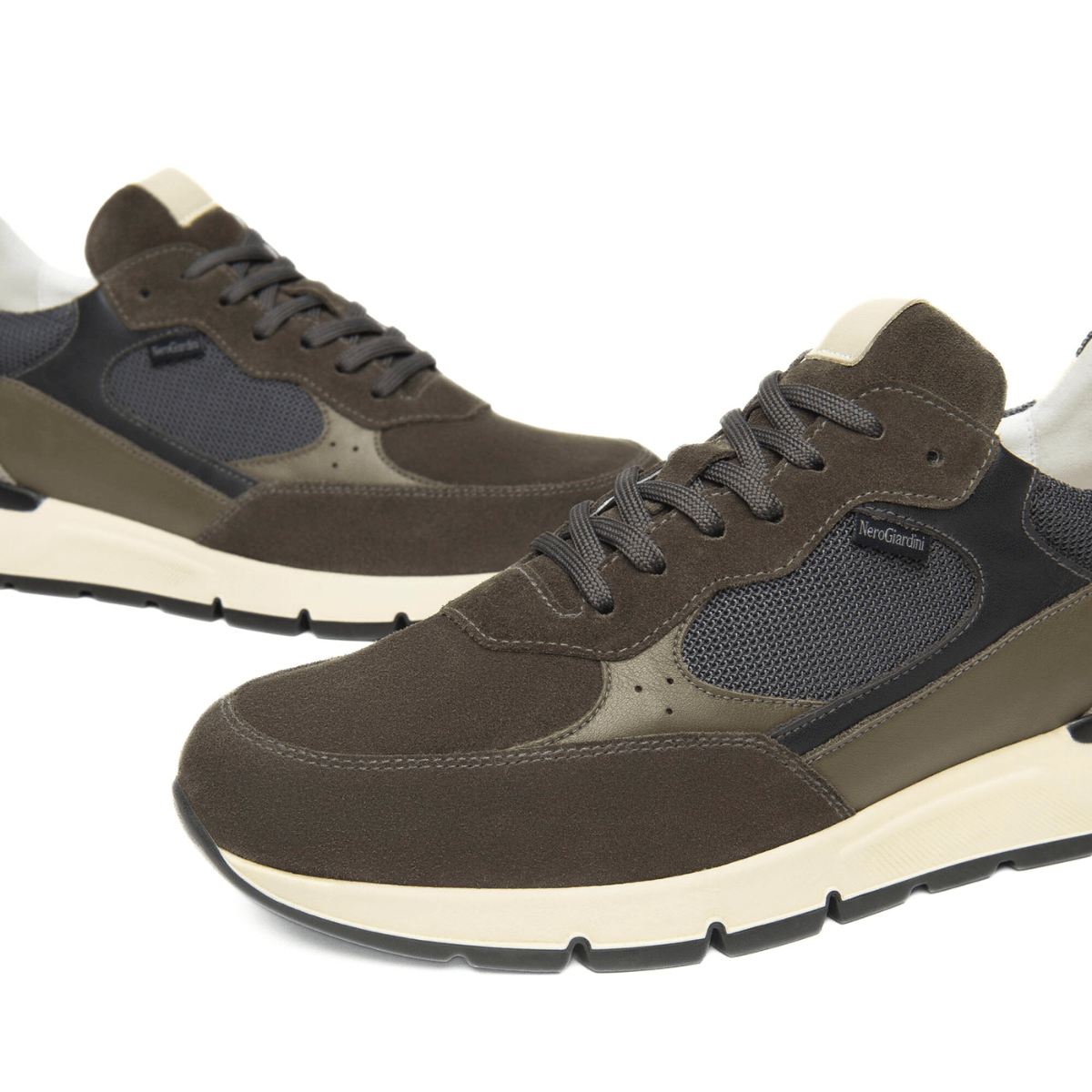 NERO GIARDINI SNEAKERS CAMOSCIO I500871U 522 VERDE