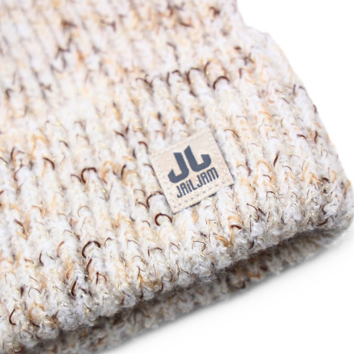 Berretto Jail Jam JA4730 Bianco in maglia morbida.