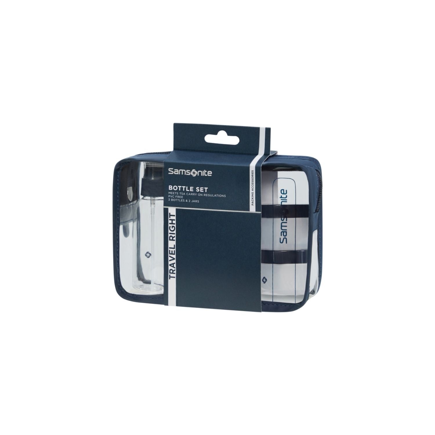Set flaconi da viaggio in silicone con pouch trasparente e zip