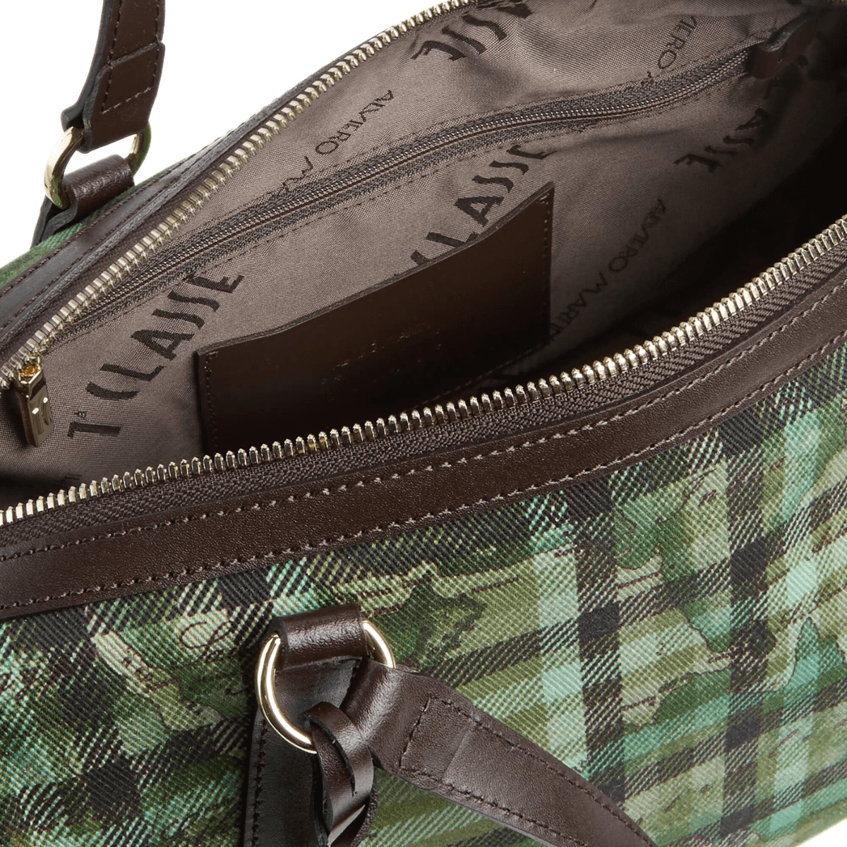 ALVIERO MARTINI 1^ CLASSE BORSA LD44 9894 0609 TARTAN VERDE