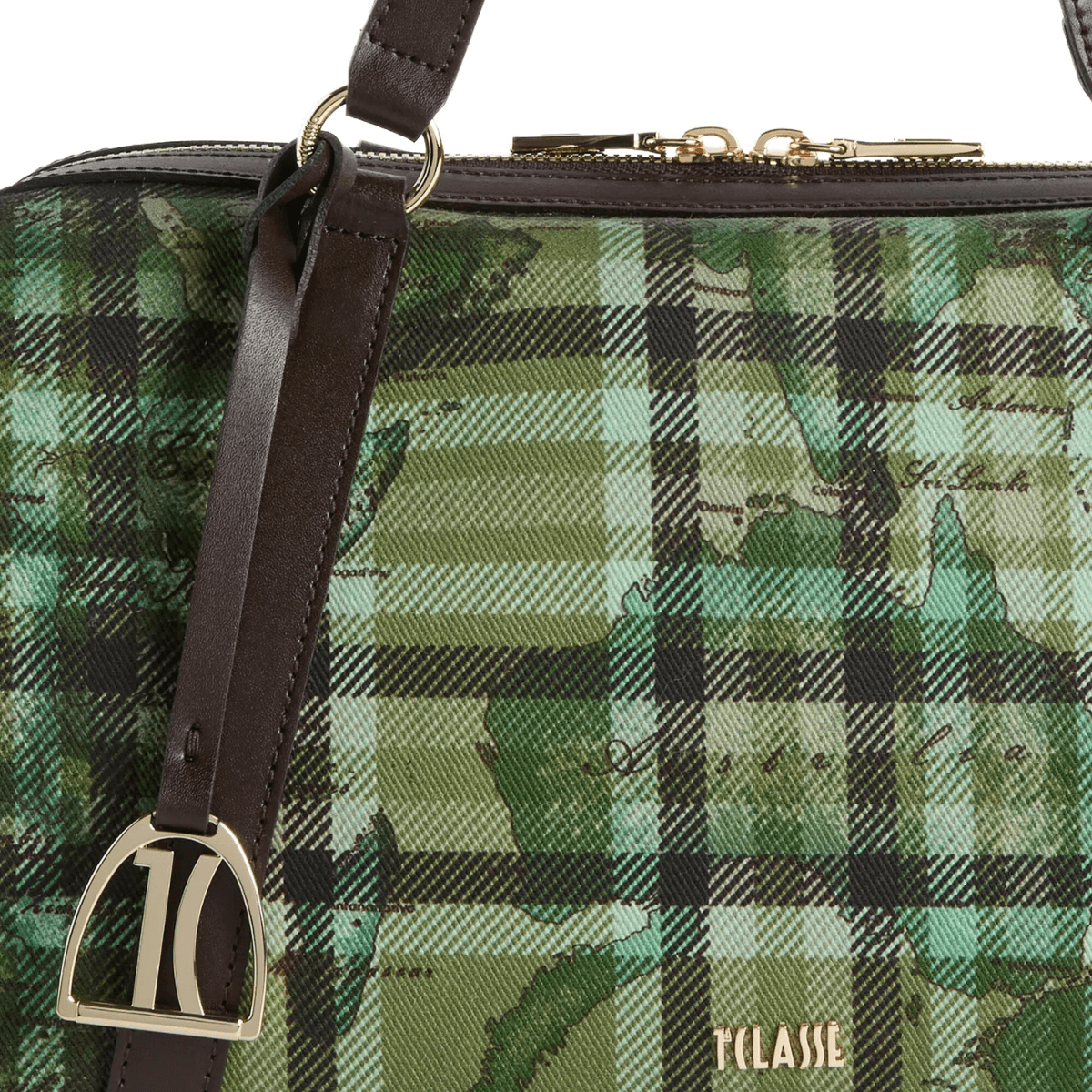 ALVIERO MARTINI 1^ CLASSE BORSA LD44 9894 0609 TARTAN VERDE