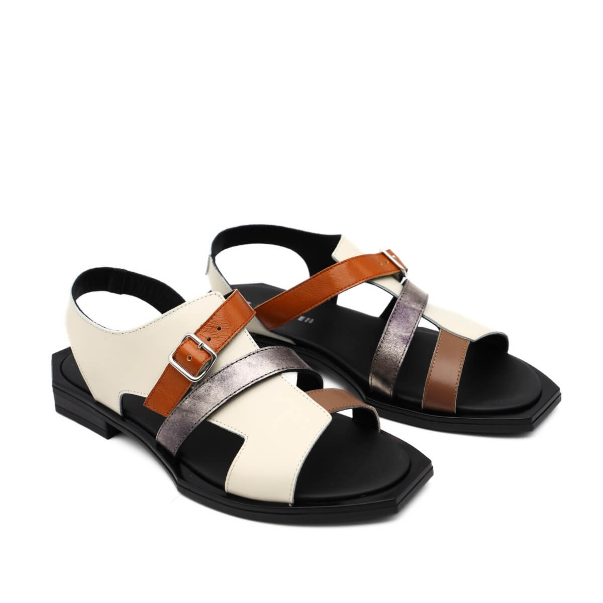 LE BOHÈMIEN SANDALO SC35 BIANCO/NERO