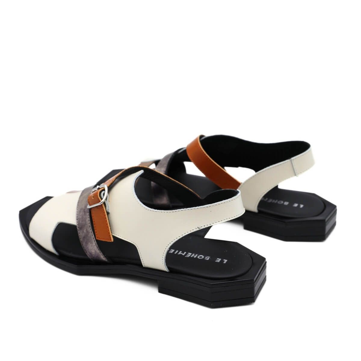 LE BOHÈMIEN SANDALO SC35 BIANCO/NERO