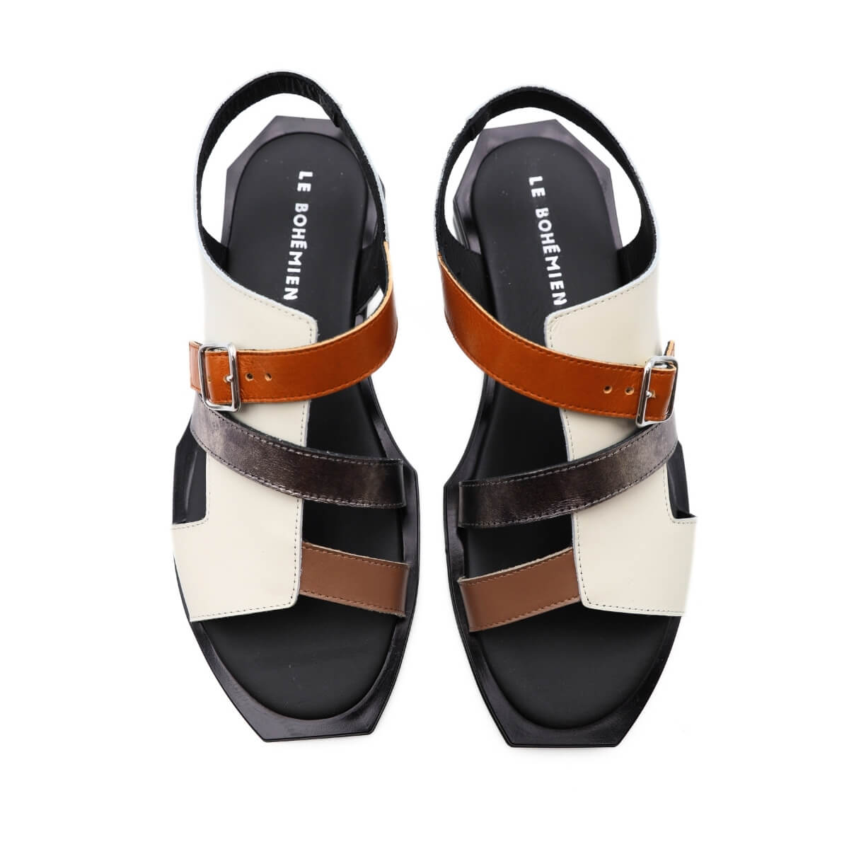 LE BOHÈMIEN SANDALO SC35 BIANCO/NERO