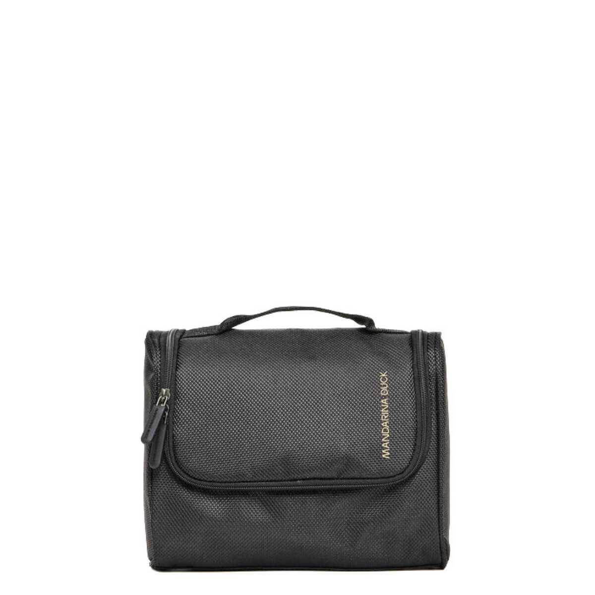 Beauty case Mandarina Duck LOGODUCK+ colore grigio in robusto materiale