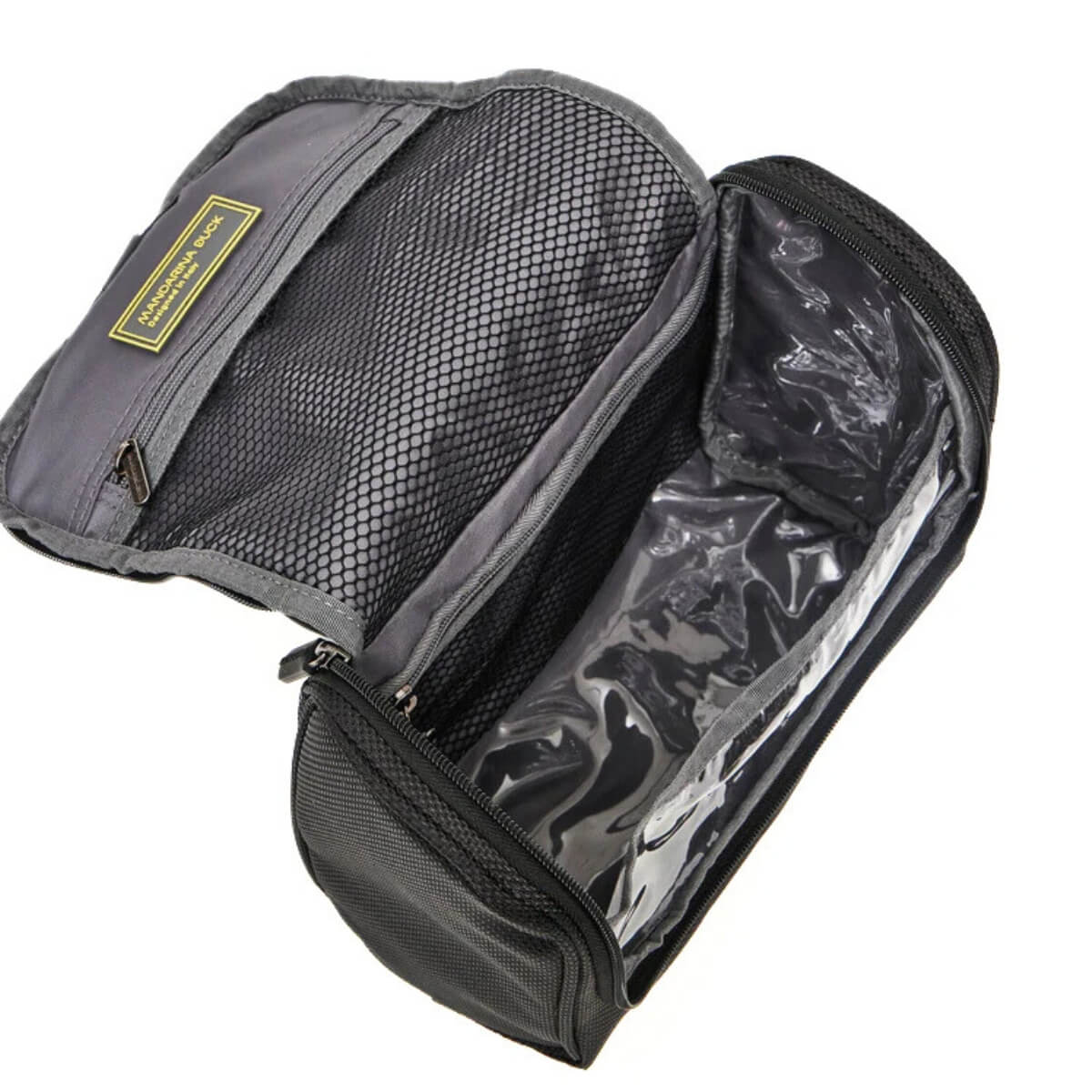 Beauty case Mandarina Duck LOGODUCK+ colore grigio in robusto materiale