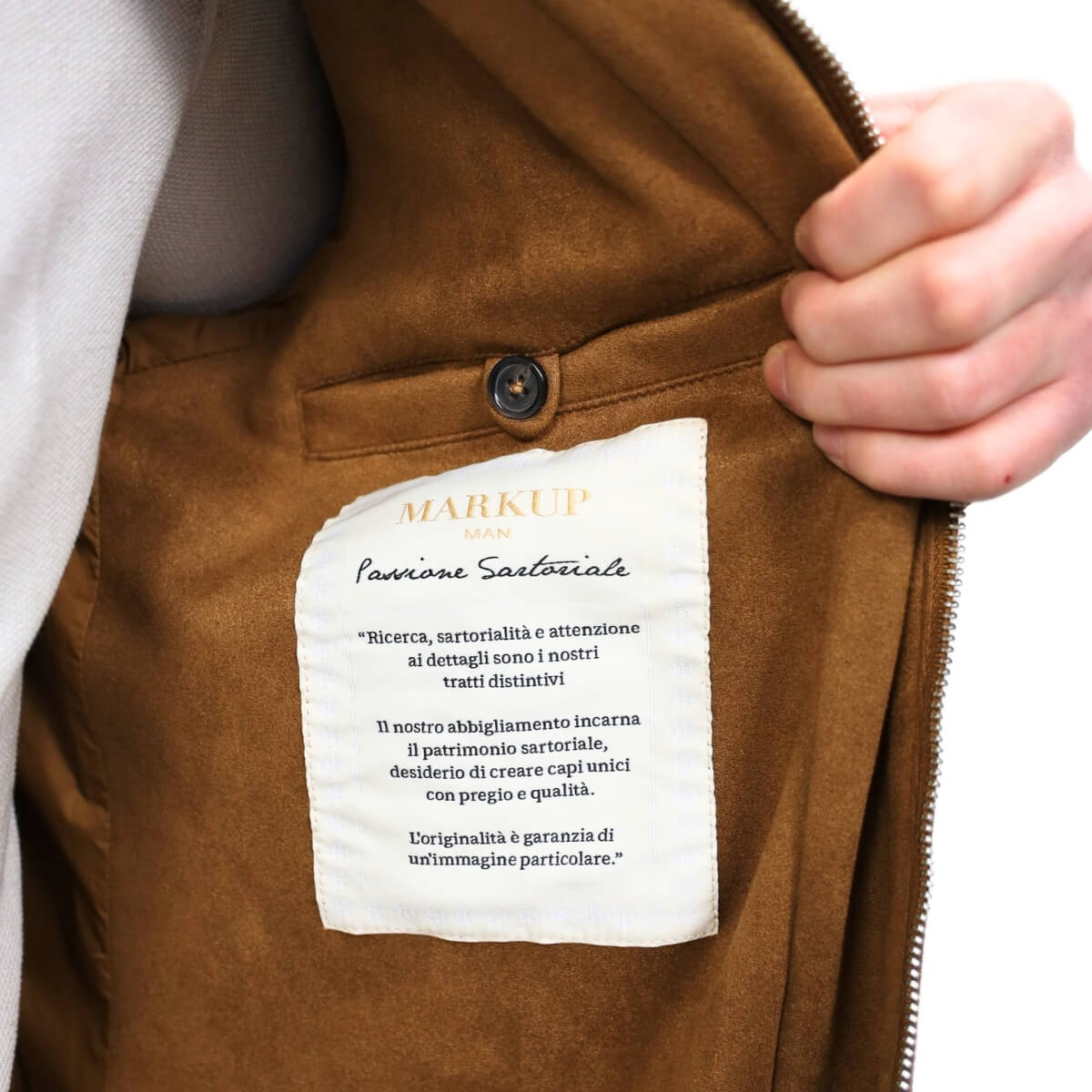 MARKUP GIACCA MK1940013 SUEDE TABACCO