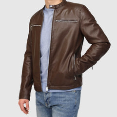 MARKUP GIUBBINO PELLE MK1940024 MARRONE