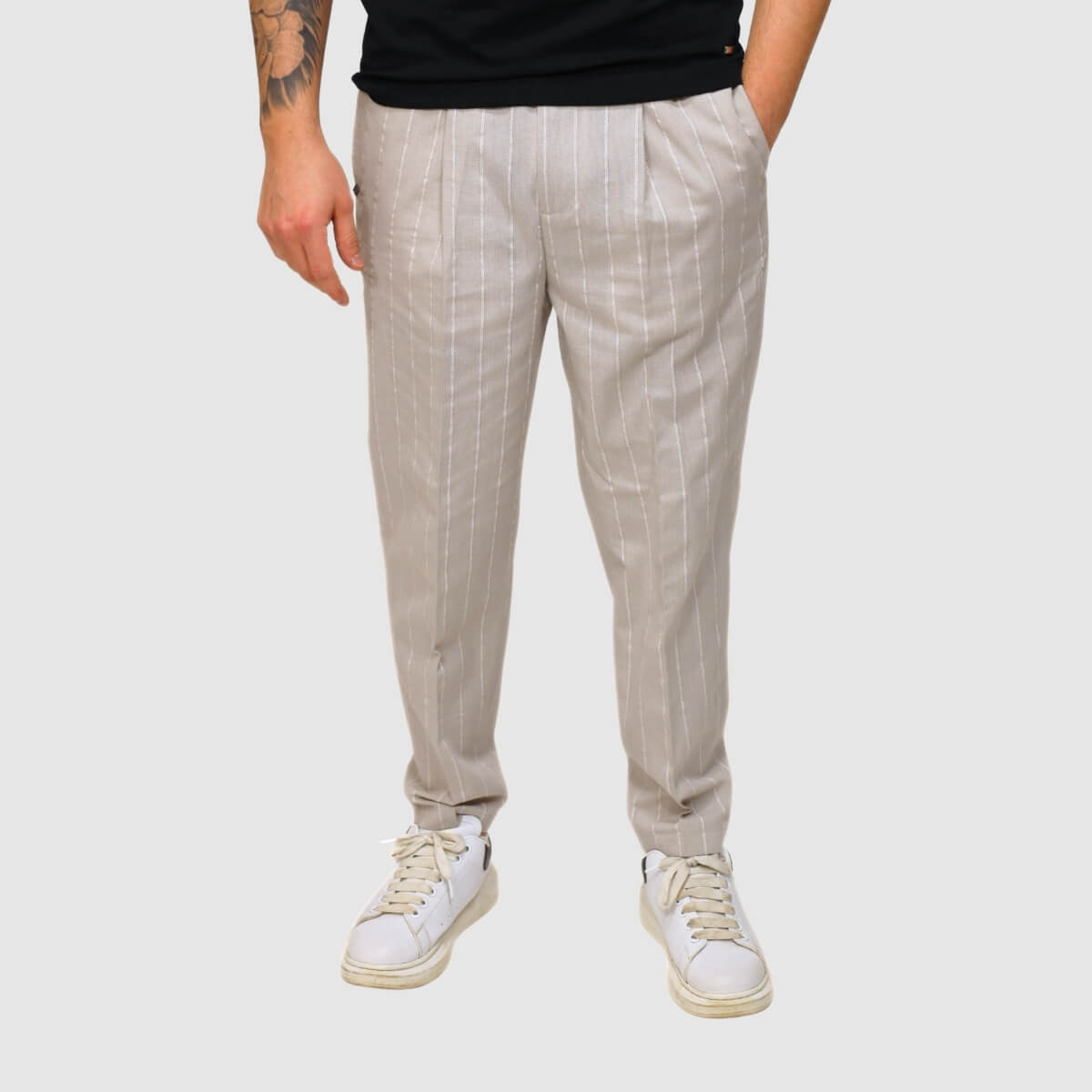 MARKUP PANTALONI MK1950172 GRIGIO A RIGHE
