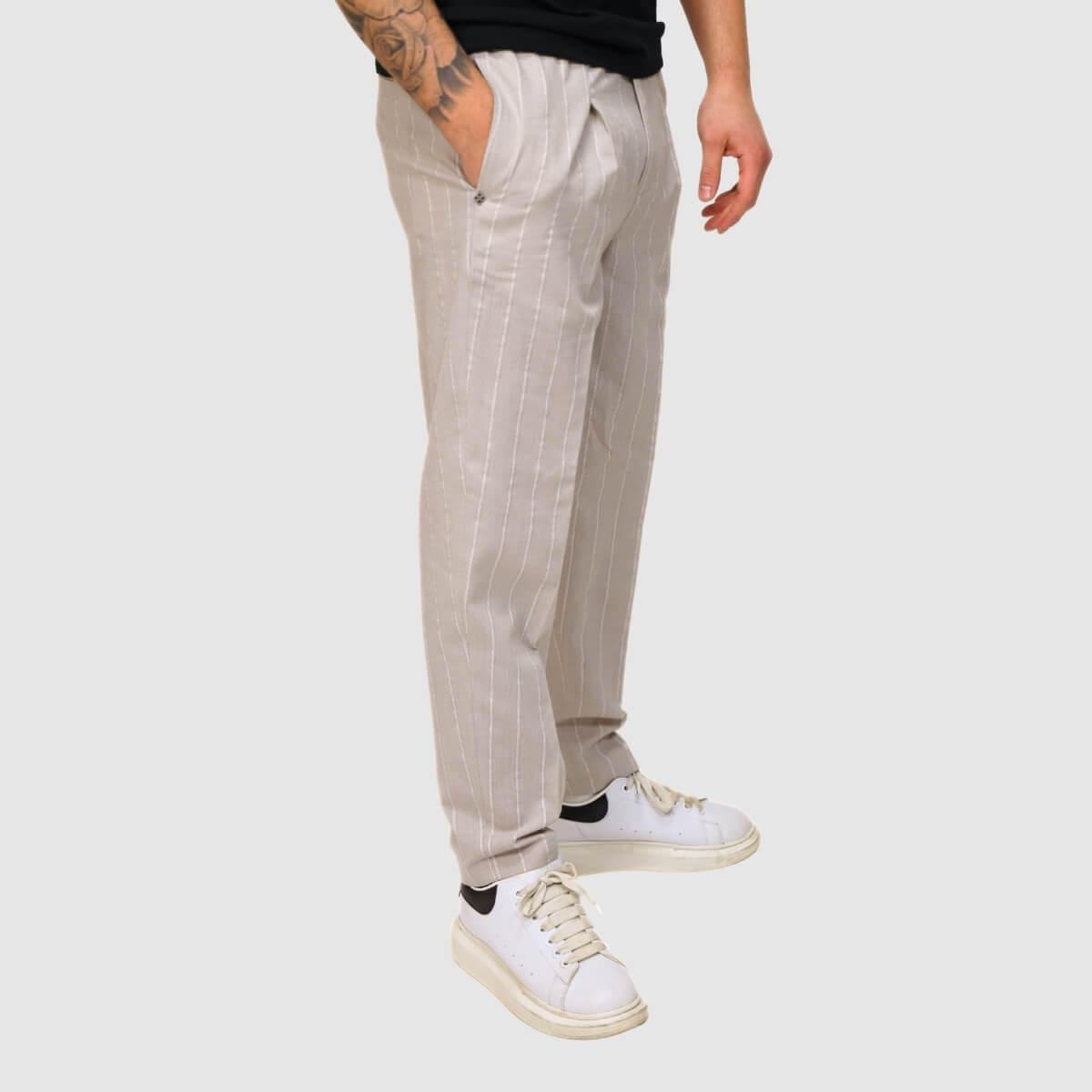 MARKUP PANTALONI MK1950172 GRIGIO A RIGHE