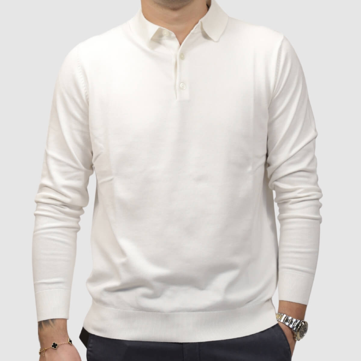 MARKUP POLO MANICA LUNGA MK9900004 PANNA
