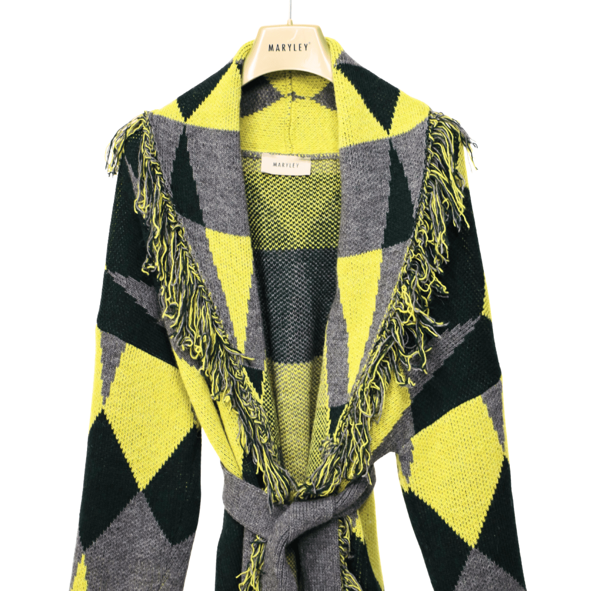 MARYLEY CARDIGAN 856 GRIGIO / GIALLO