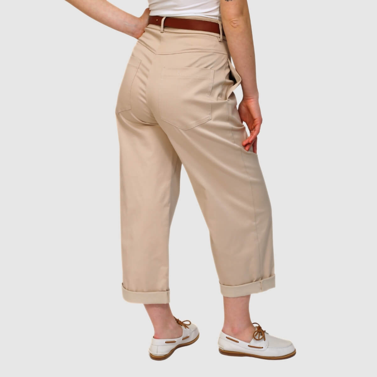 MARYLEY PANTALONE CON CINTURA 593 BEIGE