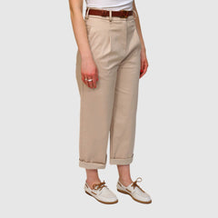 MARYLEY PANTALONE CON CINTURA 593 BEIGE