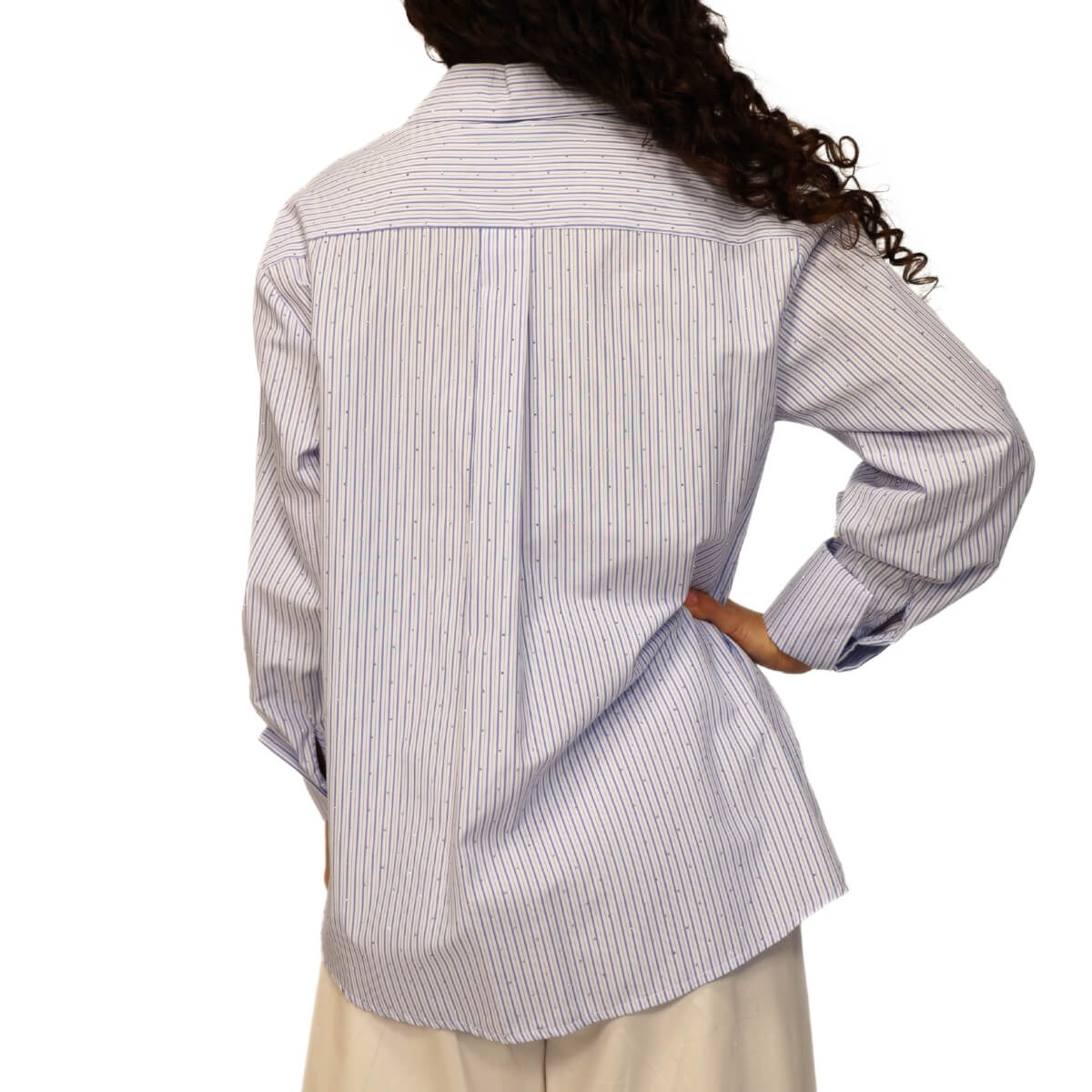 MARYLEY CAMICIA 003 BRILLANTINI AZZURRA