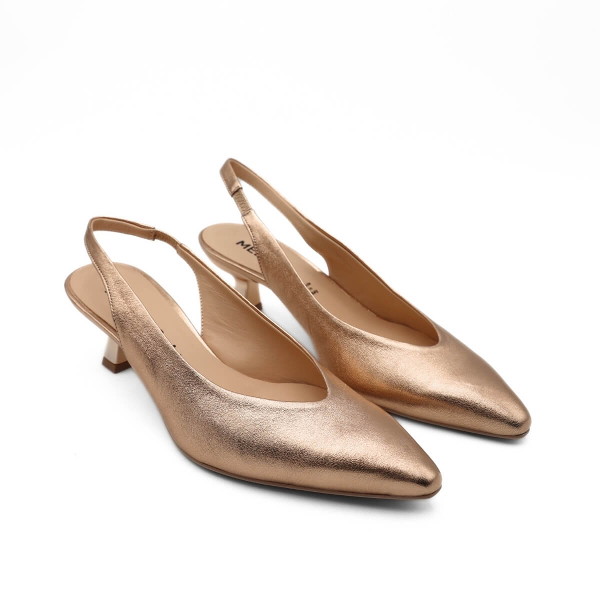 MELLUSO SLINGBACK D202 LAMINATO NUDE