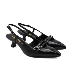 MELLUSO SLINGBACK E1952 FIBBIE NERO