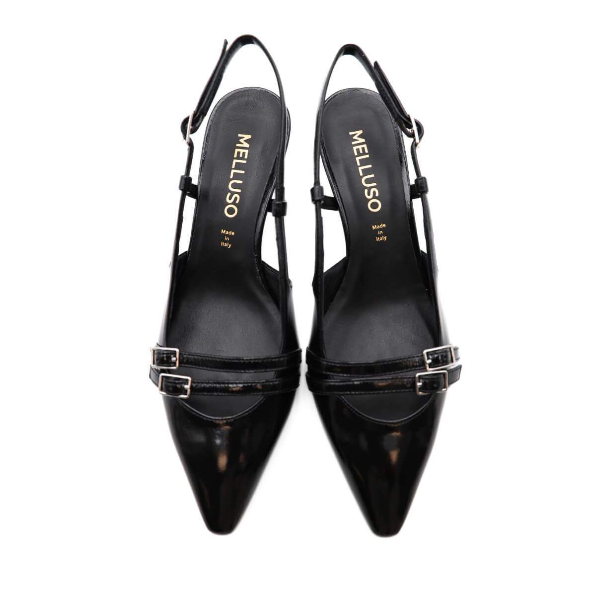 MELLUSO SLINGBACK E1952 FIBBIE NERO