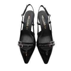 MELLUSO SLINGBACK E1952 FIBBIE NERO