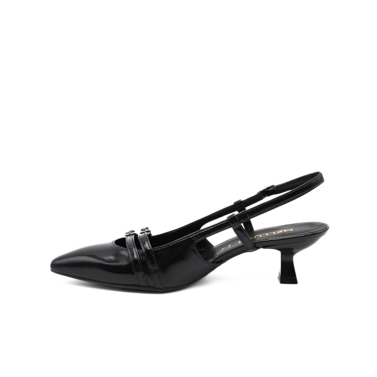 MELLUSO SLINGBACK E1952 FIBBIE NERO