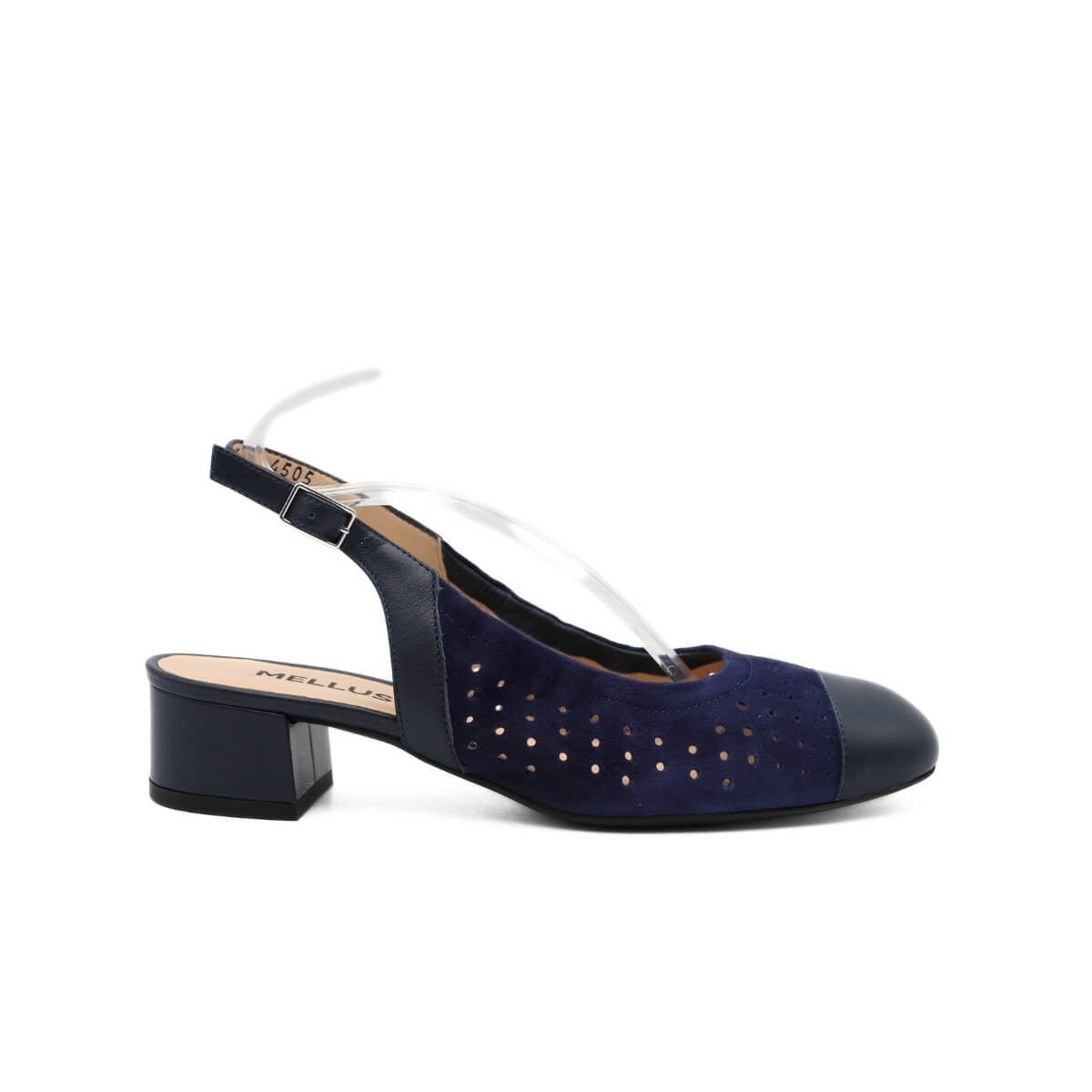 MELLUSO SLINGBACK N414 FORATA BLU