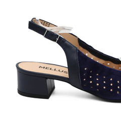 MELLUSO SLINGBACK N414 FORATA BLU