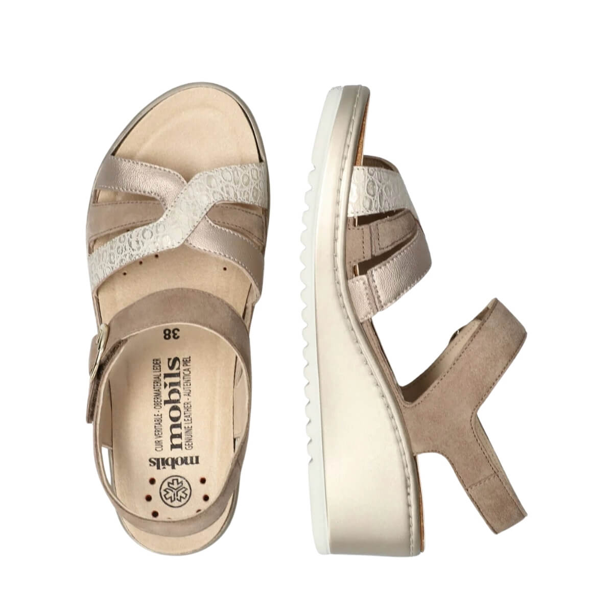 MEPHISTO MOBILS SANDALO NANCIA 9553 PLATINO