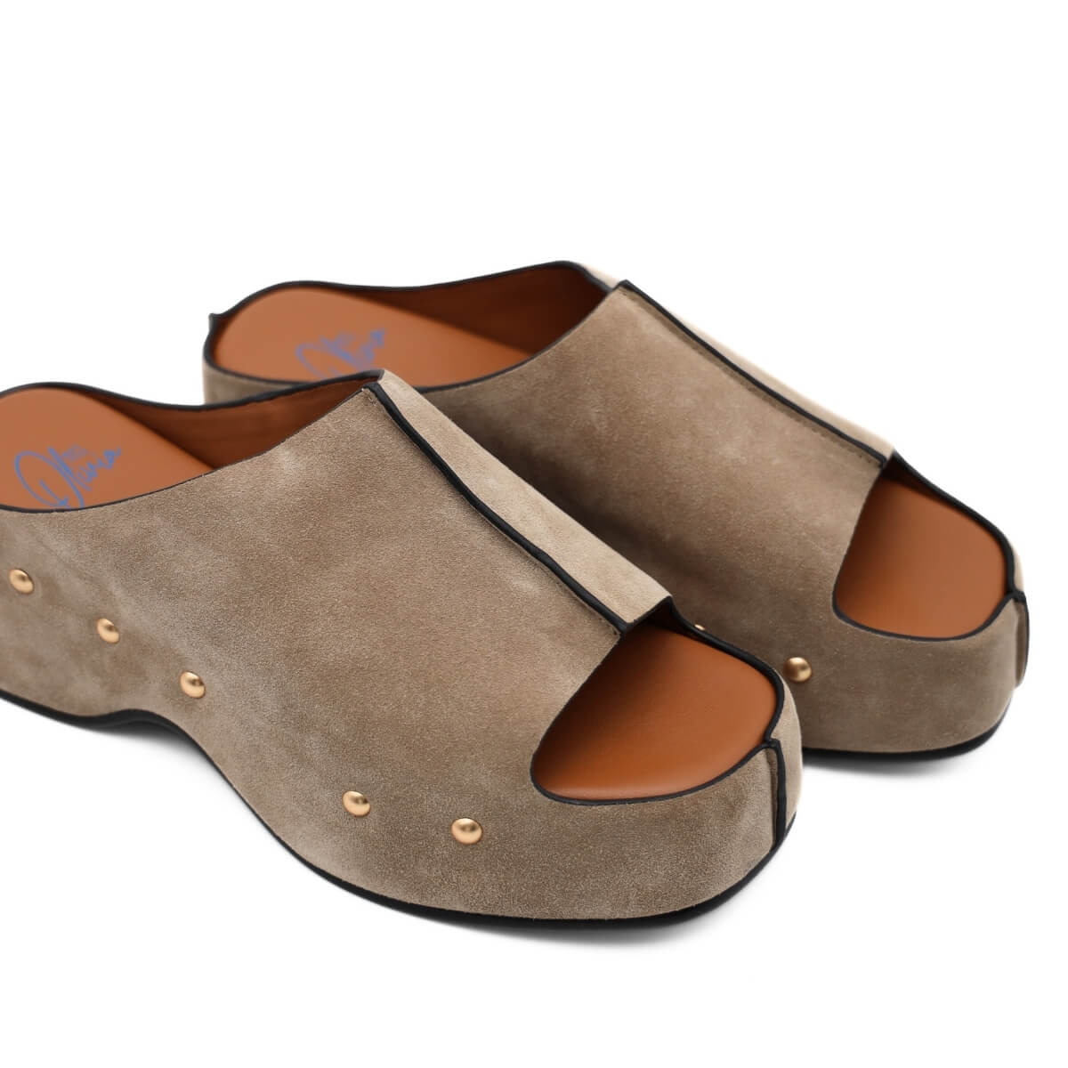 Miss Olivia Ciabatta Carola-G3 Tortora in Pelle Scamosciata.