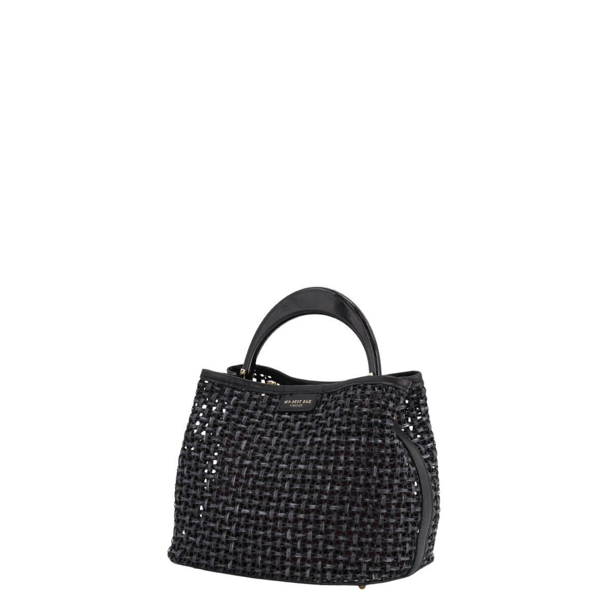 MY-BEST BAG BORSA RAFFIA INGRID 2041 NERO