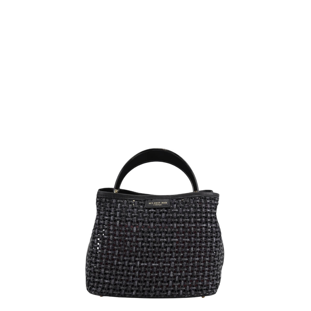 MY-BEST BAG BORSA RAFFIA INGRID 2041 NERO
