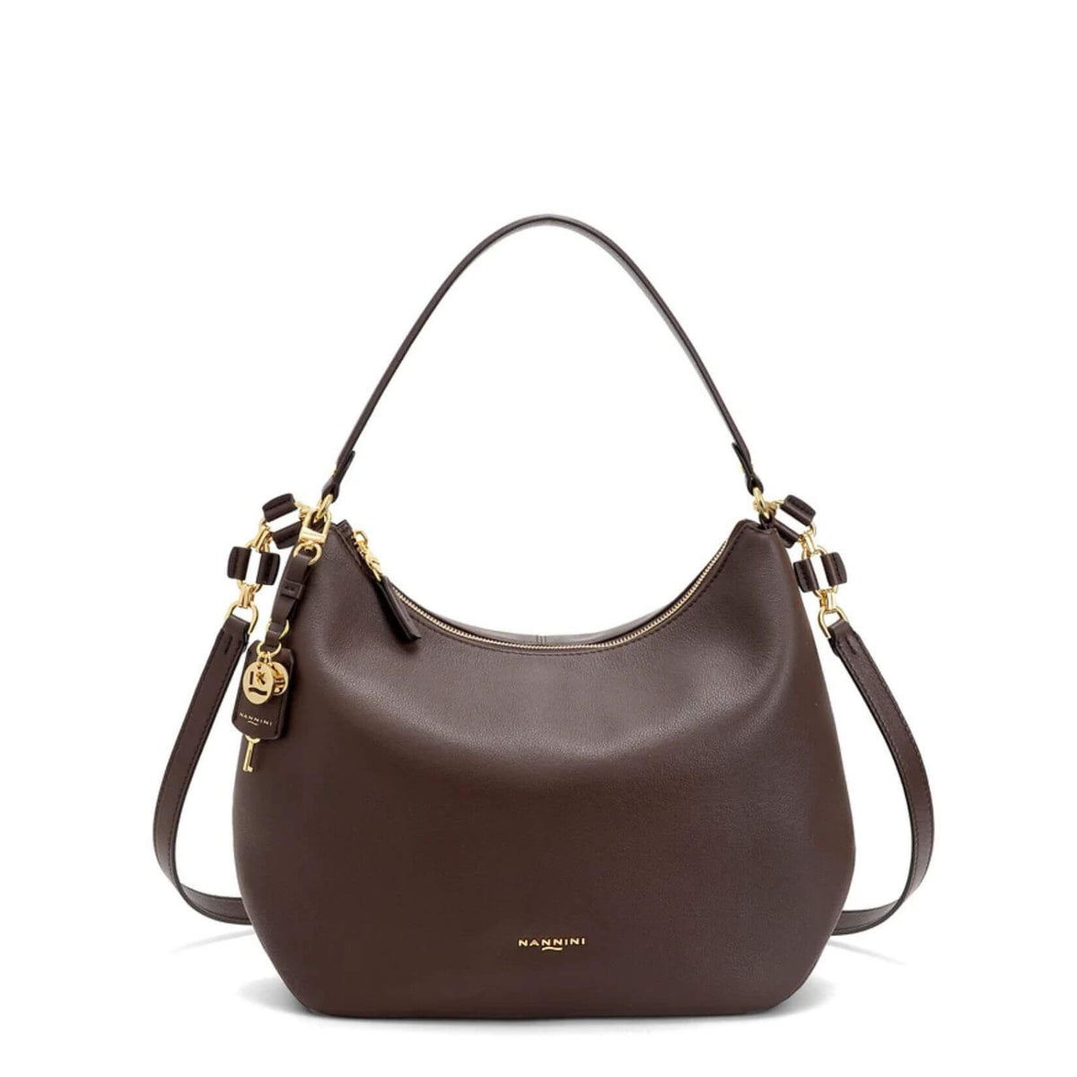 NANNINI BORSA A SPALLA YVONNE 18041 MARRONE