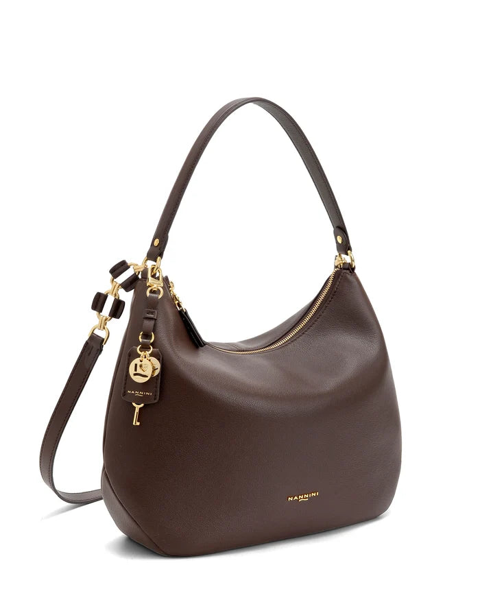 NANNINI BORSA A SPALLA YVONNE 18041 MARRONE