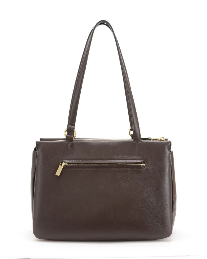 NANNINI BORSA A SPALLA YVONNE 18043 MARRONE