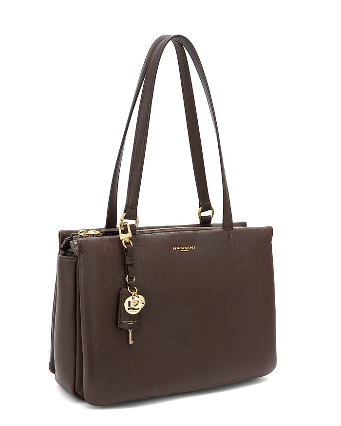 NANNINI BORSA A SPALLA YVONNE 18043 MARRONE