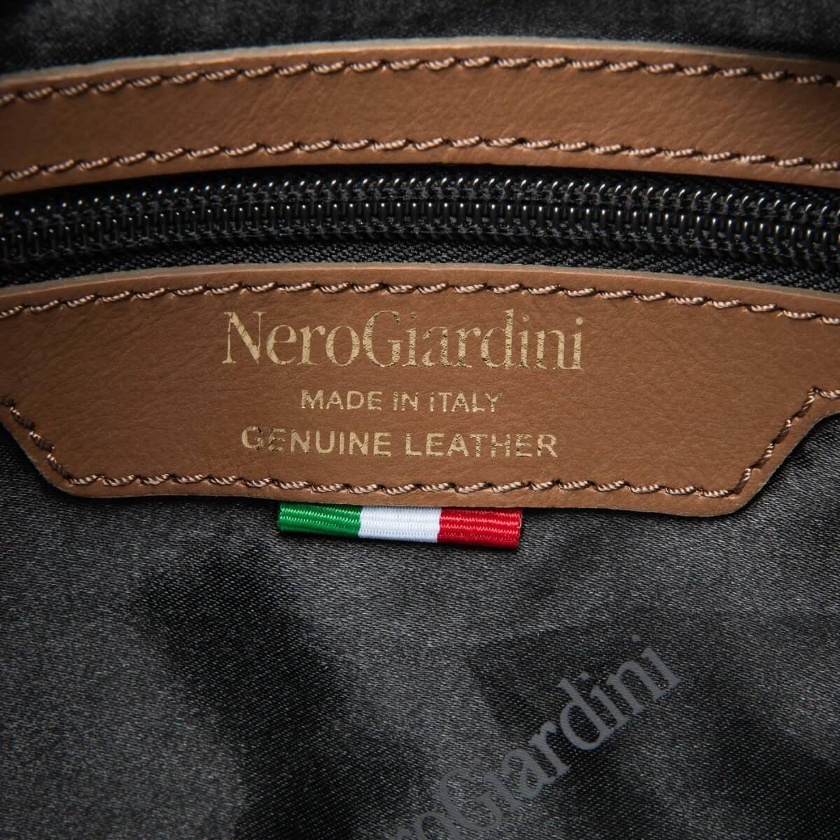 NERO GIARDINI BORSA A SPALLA CAMOSCIO I644343D 427 TABACCO