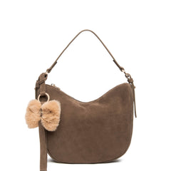 NERO GIARDINI BORSA A SPALLA CAMOSCIO I644343D 427 TABACCO