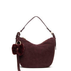 NERO GIARDINI BORSA A SPALLA CAMOSCIO I644343D 613 BORDEAUX