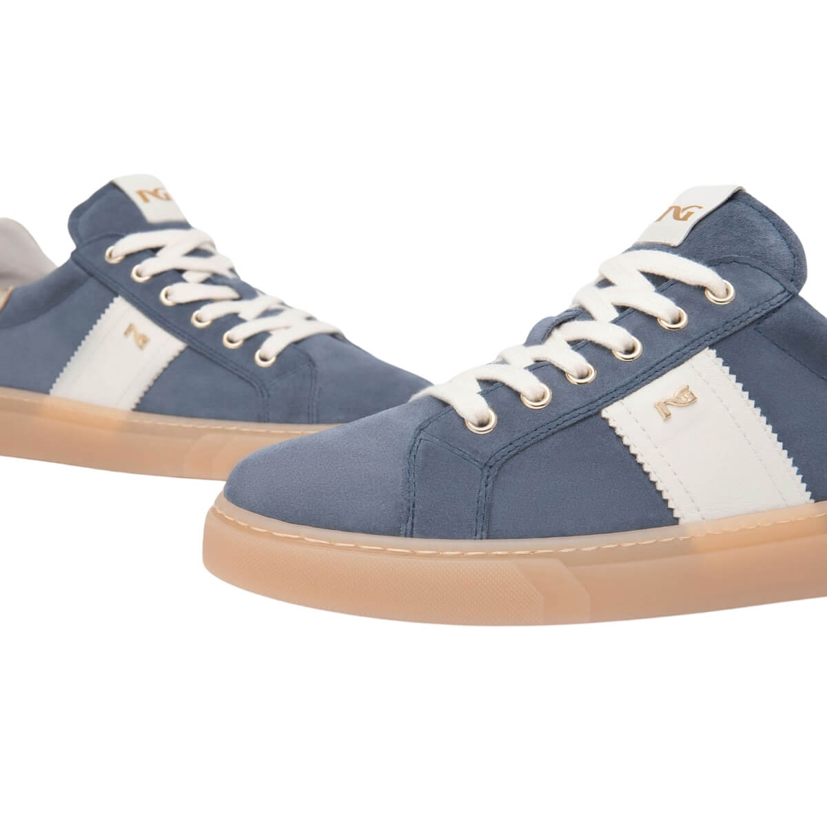 Sneakers donna Nero Giardini E513005D 203 suede blu avio.