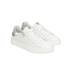 Sneakers uomo Nero Giardini E601130U 707 in pelle e nabuk bianco.