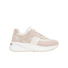 Sneakers donna Nero Giardini E615182D 677 Nude in camoscio e tessuto lurex.