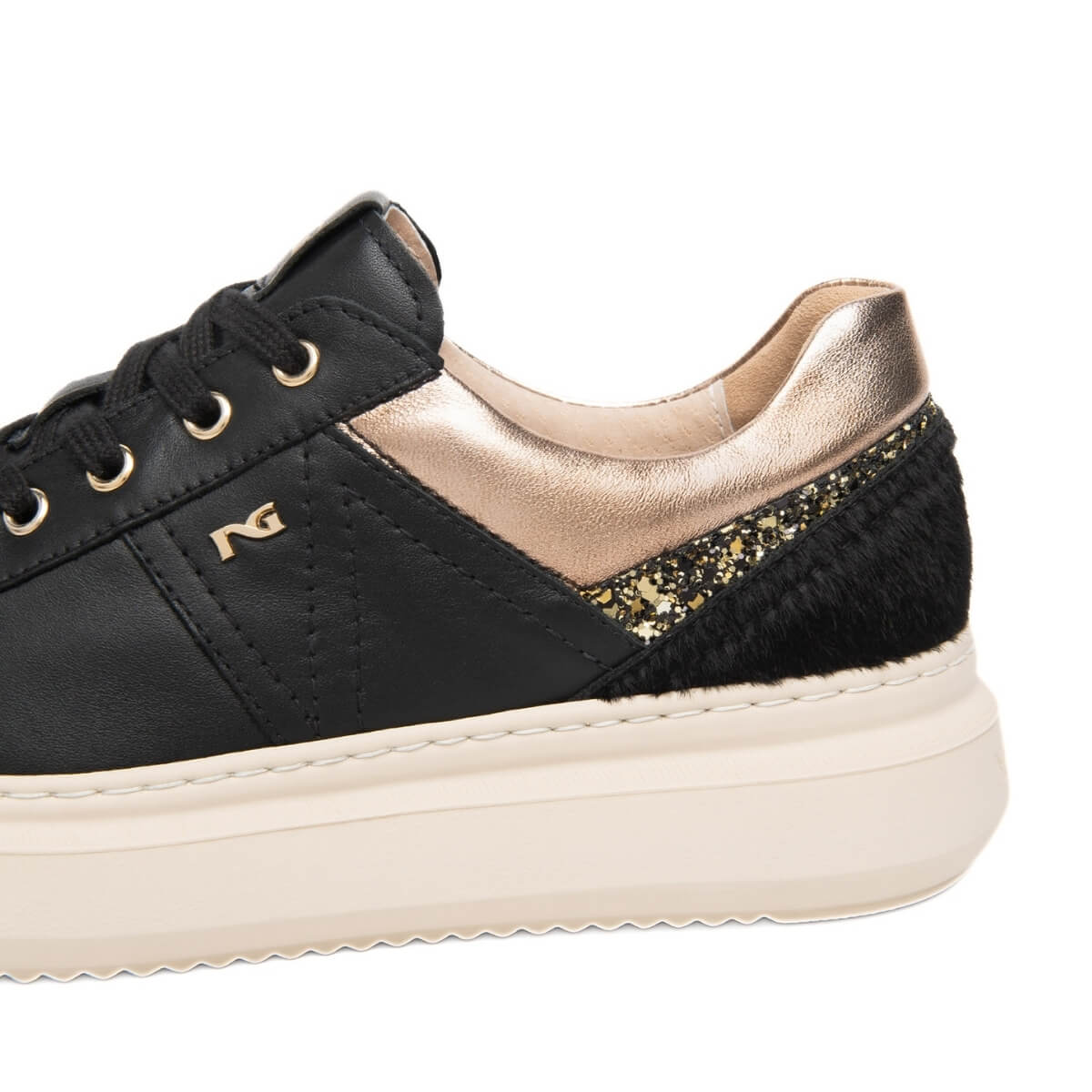 NERO GIARDINI SNEAKERS PELLE I617430D 100 NERO