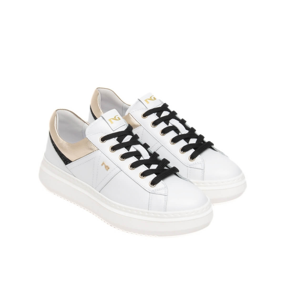 NERO GIARDINI SNEAKERS PELLE I617431D 707 BIANCHE