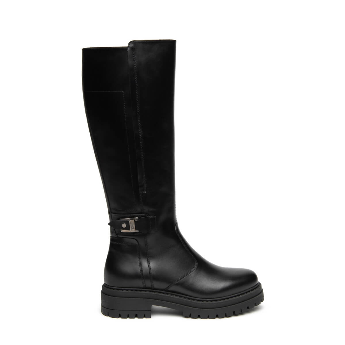 NERO GIARDINI STIVALE PELLE I618026D 100 NERO