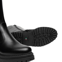 NERO GIARDINI STIVALE PELLE I618026D 100 NERO