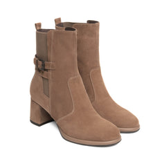 NERO GIARDINI STIVALETTO CAMOSCIO I617691D 442 TABACCO