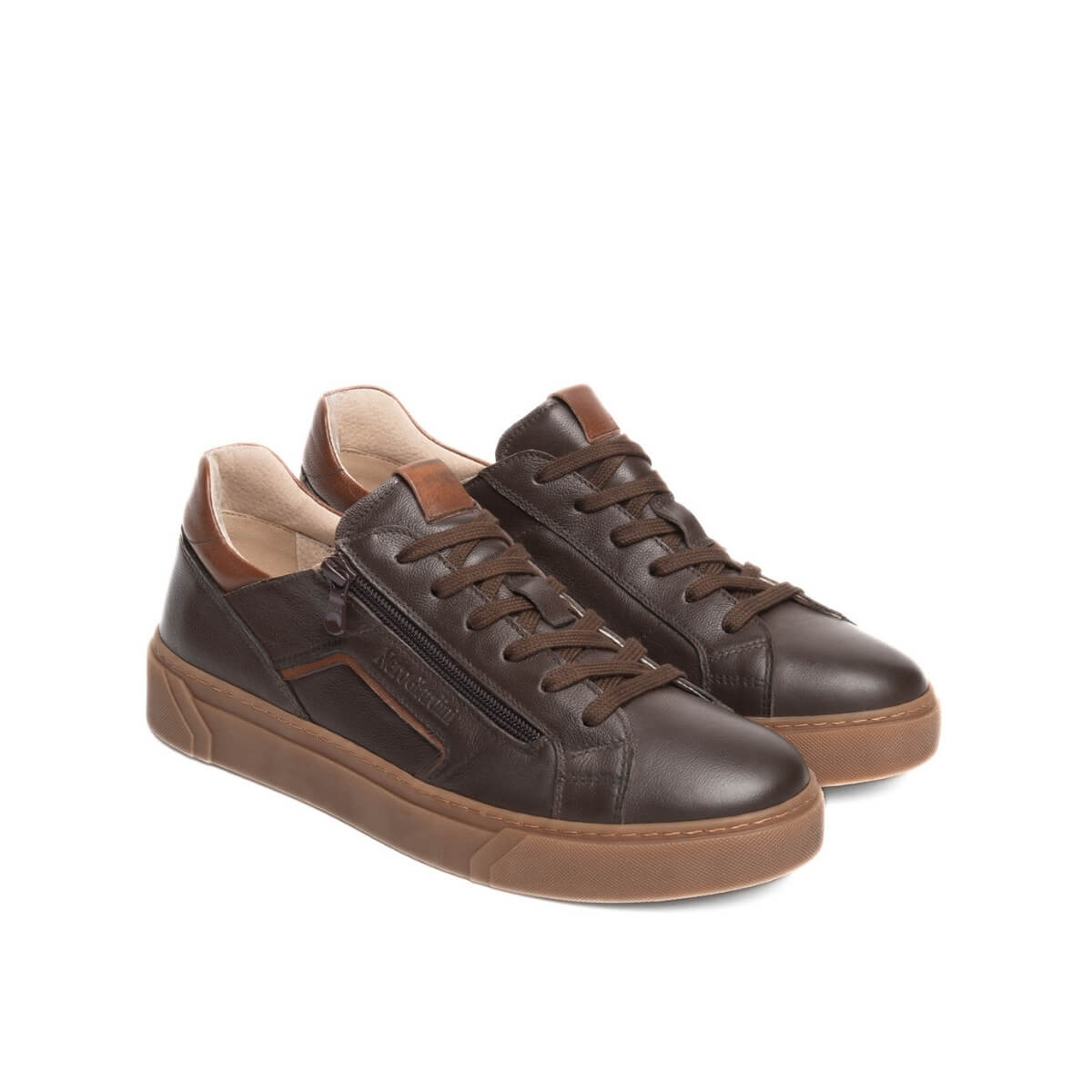 NERO GIARDINI SNEAKERS I601350U 300 ZIP MARRONE